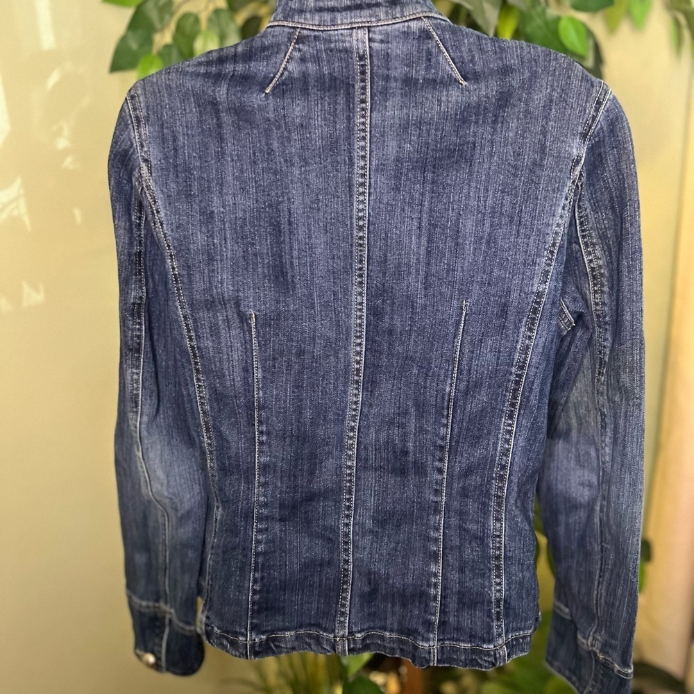 Sigrid Olsen Denim Jacket With Buttons Size 4 - image 6